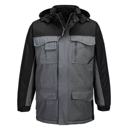 RS kéttónusú kabát PW_S562BYRXL Fekete/Szürke - XL méret