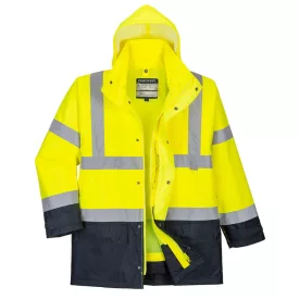   Hi-Vis Executive 5 az 1-ben kabát  PW_S768YNRXXXL Sárga/Navy - XXXL méret