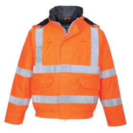   Bizflame Rain Hi-Vis Antistatic FR bomber kabát PW_S773ORR4XL Narancs - 4XL méret