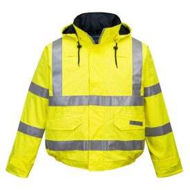   Bizflame Rain Hi-Vis Antistatic FR bomber kabát PW_S773YER5XL Sárga - 5XL méret