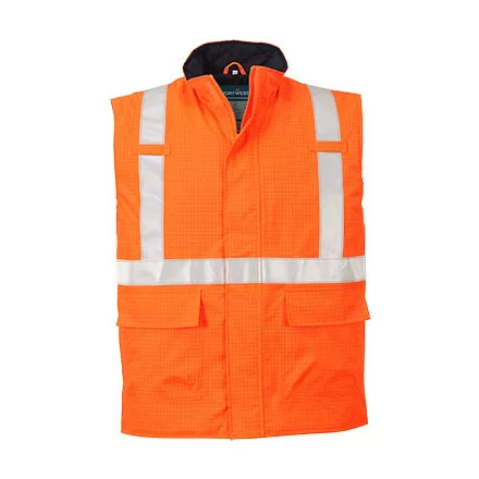 Bizflame Rain Hi-Vis antisztatikus FR lángálló mellény PW_S776ORRL Narancs - L méret