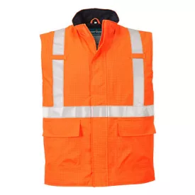   Bizflame Rain Hi-Vis antisztatikus FR lángálló mellény PW_S776ORRM Narancs - M méret