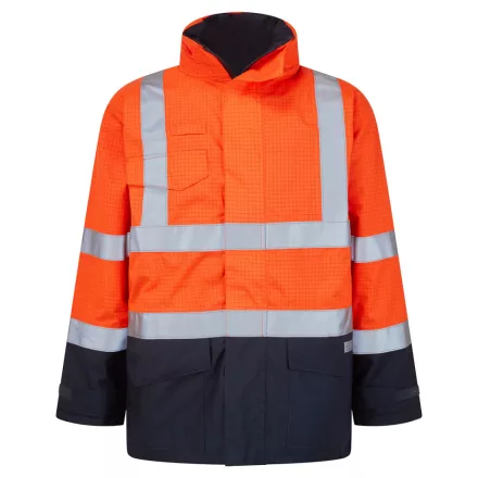 Bizflame Rain Hi-Vis Multi-Protection kabát PW_S779ONRXXXL Narancs/Navy - XXXL méret