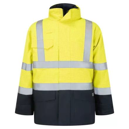 Bizflame Rain Hi-Vis Multi-Protection kabát PW_S779YNR4XL Sárga/Navy - 4XL méret