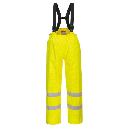 Bizflame Rain bélelt- Hi-Vis antisztatikus FR nadrág PW_S781YERXL Sárga - XL méret