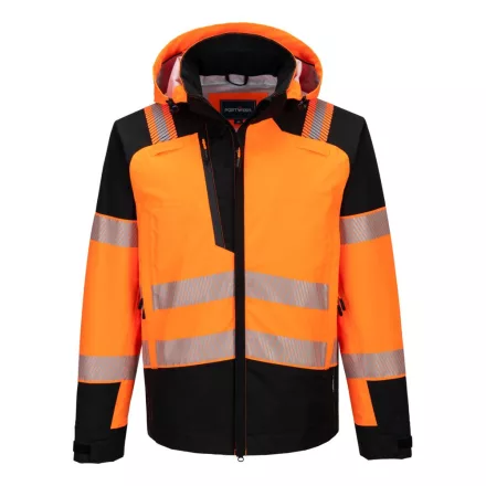 PW3 Hi-Vis esőkabát (3L) PW_T166OBRS Narancs/Fekete - S méret