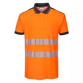   PW3 Hi-Vis pólóing S/S  PW_T180OBR5XL Narancs/Fekete - 5XL méret