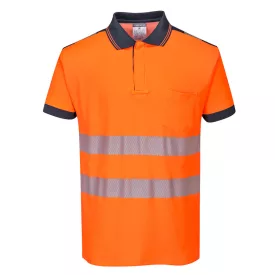   PW3 Hi-Vis pólóing S/S  PW_T180ONRXXXL Narancs/Navy - XXXL méret