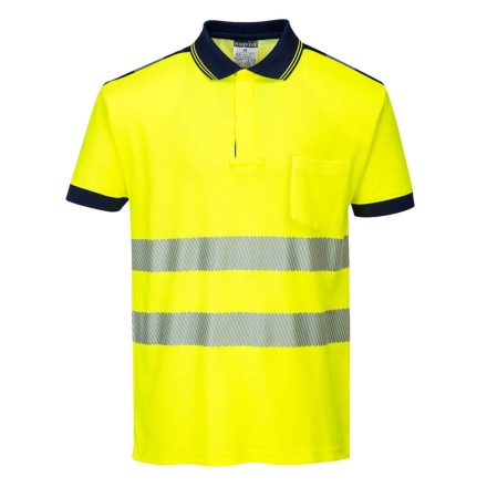 PW3 Hi-Vis pólóing S/S  PW_T180YNRM Sárga/Navy - M méret
