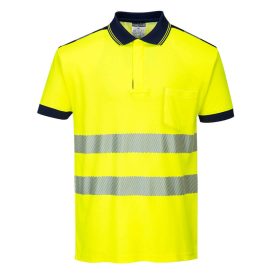   PW3 Hi-Vis pólóing S/S  PW_T180YNRXL Sárga/Navy - XL méret