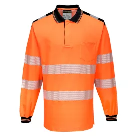   PW3 Hi-Vis hosszú ujjú pólóing PW_T184OBRXXL Narancs/Fekete - XXL méret