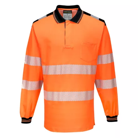 PW3 Hi-Vis hosszú ujjú pólóing PW_T184OBRXXL Narancs/Fekete - XXL méret