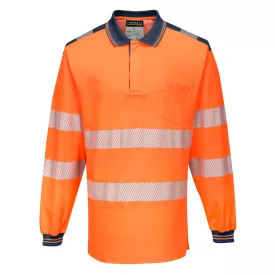   PW3 Hi-Vis hosszú ujjú pólóing PW_T184ONR5XL Narancs/Navy - 5XL méret