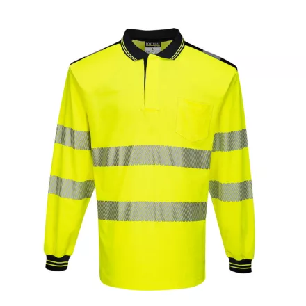 PW3 Hi-Vis hosszú ujjú pólóing PW_T184YBRXXL Sárga/Fekete - XXL méret