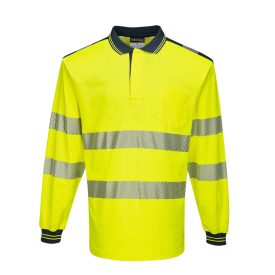   PW3 Hi-Vis hosszú ujjú pólóing PW_T184YNRL Sárga/Navy - L méret