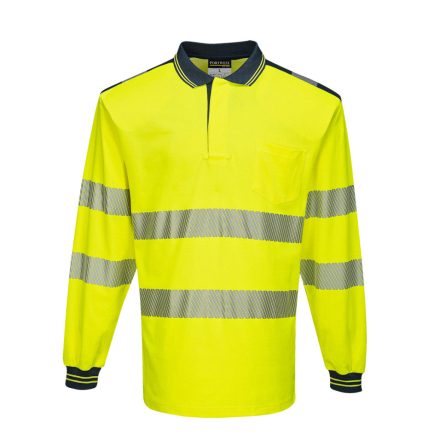 PW3 Hi-Vis hosszú ujjú pólóing PW_T184YNRXS Sárga/Navy - XS méret