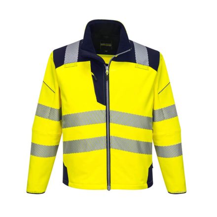 PW3 Hi-Vis Softshell kabát PW_T402YNRS Sárga/Navy - S méret