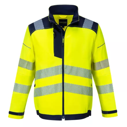 PW3 Hi-Vis kabát PW_T500YNRXL Sárga/Navy - XL méret