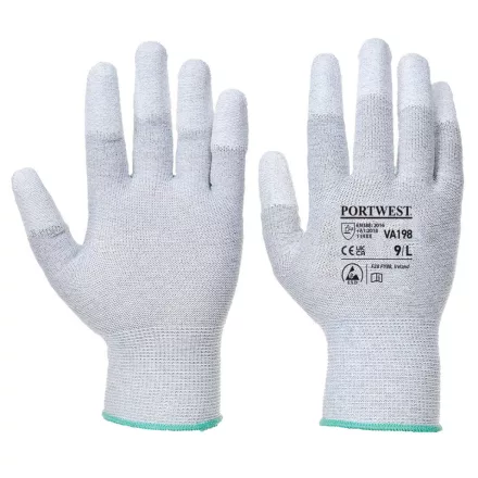 Vending ESD ujjvég bevont védőkesztyű PW_VA198G7RXXL Szürke - XXL méret