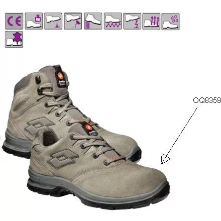 SPRINT (S3) szürke velúrbőr védőcipő, acél orrmerevítő, kompozit talp, dupla fűző