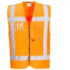 R476ORR4XL- RWS fényvisszaverő szalaggal munkavédelmi mellény 4XL