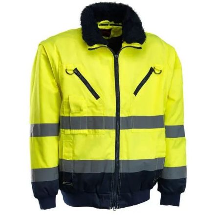 DISCOVER-Y-4XL Jól-láthatósági 3 az 1-ben pilótadzseki Sárga színben