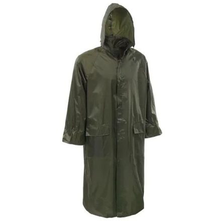 OEKZ-2XL Hosszú orkán munkavédelmi esőkabát zöld színben
