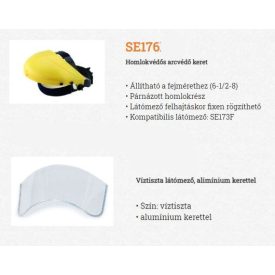 Homlokvédő arcvédő keret SE176 víztiszta látómezővel