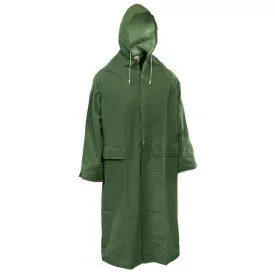   RAINFALL-G-L méret Hosszú PVC munkavédelmi esőkabát Zöld színben 