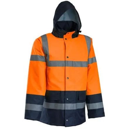 TR466-O-5XL Jól-láthatósági bélelt munkavédelmi télikabát
