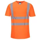 S179 Potwest jólláthatósági V-nyakú hálós betétekkel ellátott munkavédelmi póló Narancs XL
