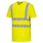 S179 Potwest jólláthatósági V-nyakú hálós betétekkel ellátott munkavédelmi póló Narancs és Sárga színnekben