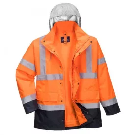   S471-s Portwest, HiVis 4 az 1-ben Contrast Traffic kabát, Jólláthatósági