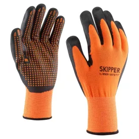   Rock Safety SKIPPER Poliészter/spandex szerelőkesztyű nitril mártással