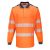 T184ONR5Xl, PW3 Hi-Vis hosszú ujjú pólóing- T184, narancs/kék, 5XL