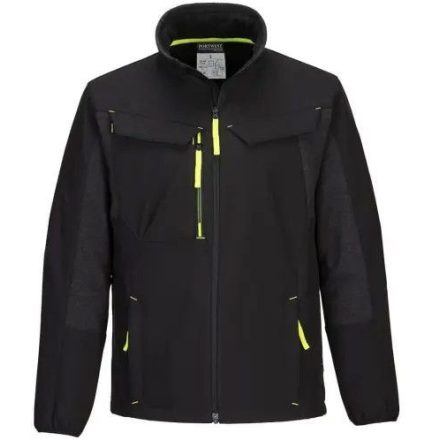 T753 Portwest Eco Hybrid Softshell Kabát szél,vízálló és lélegző membránnal Kabát Fekete