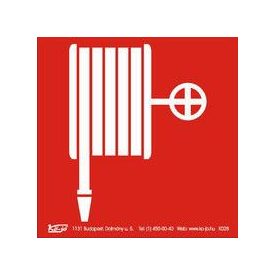 Tűzcsap helyét jelölő, öntapadós matrica