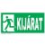 Kijárat - ajtó a baloldalon piktogramm, utánvilágító TB-00918