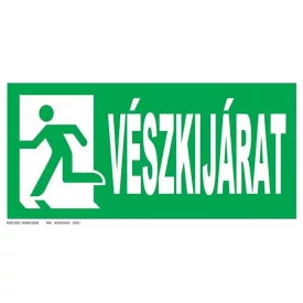   Vészkijárat - ajtó a baloldalon piktogramm, utánvilágító TB-00920