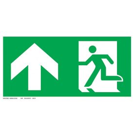 Menekülési út - fel, ajtó jobb oldalon UV tábla