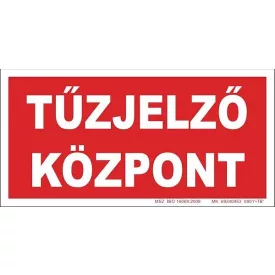 Tűzjelző központ tábla, utánvilágító TB-02149