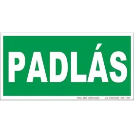 Padlás szint jelző tábla , utánvilágító TB-02709