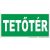 Tetőrér , után világítós menekülési útvonalat jelző öntapadós tábla TB-02710
