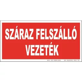   Száraz felszálló vezeték tábla, utánvilágító TB-03160