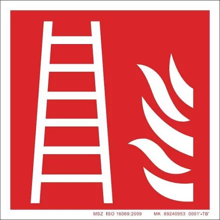 Tűzoltó létra UV tábla
