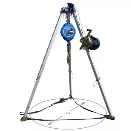 Mentőállvány szett Irudek TRIP 10 KIT, 3 lábú állvány, szürke, 10m