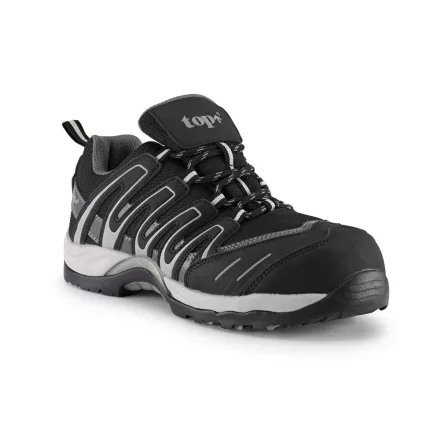 Védőfélcipő S1P ESD SRC EVA-gumi talppal, kompozit orrmerevítő, fekete/királykék, 39