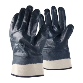   TOP BIG duplán nitril mártott védőkesztyű, erős kopásállóságú, kék, 10/XL