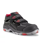 Védőszandál S1P ESD SRC PU/gumi talppal TOP BROOKLYN SANDAL, fekete/piros, 39