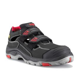   Védőszandál S1P ESD SRC PU/gumi talppal TOP BROOKLYN SANDAL, fekete/piros, 46